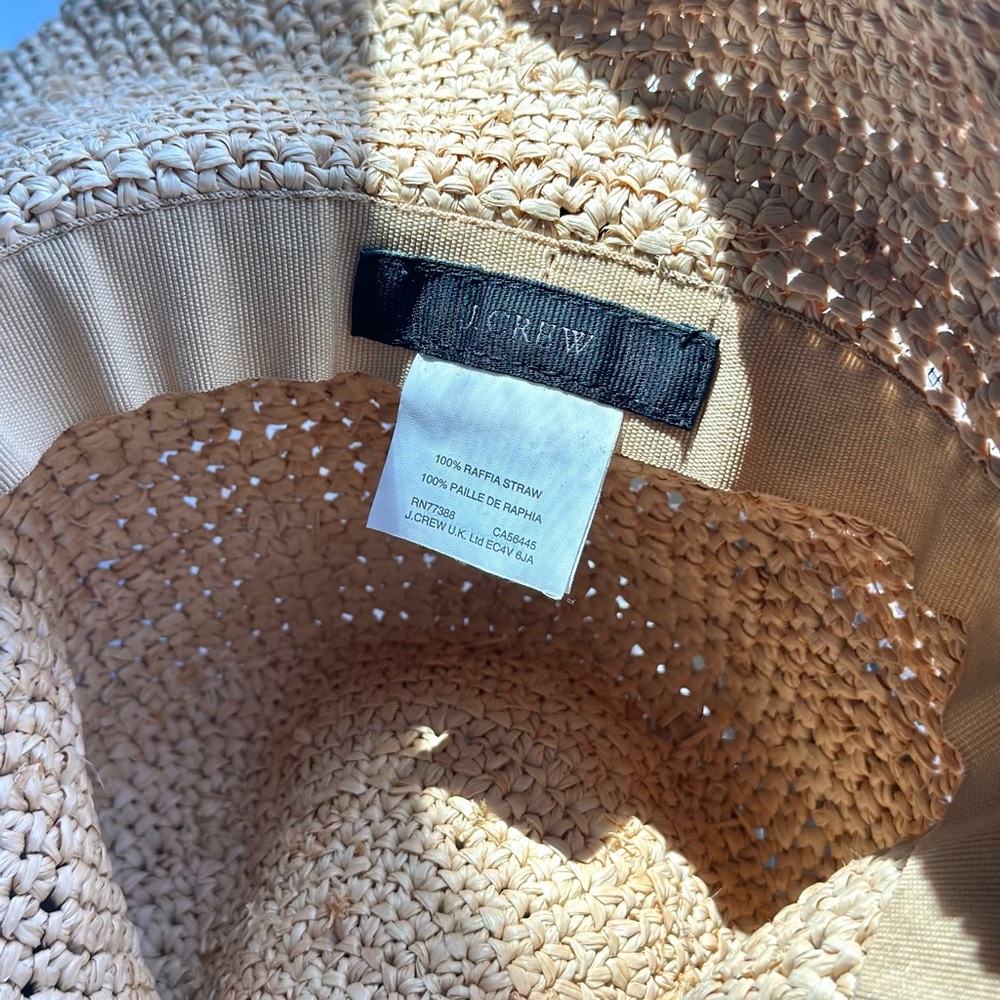 JCREW Wide-brim packable straw hat - Picture 6 of 7
